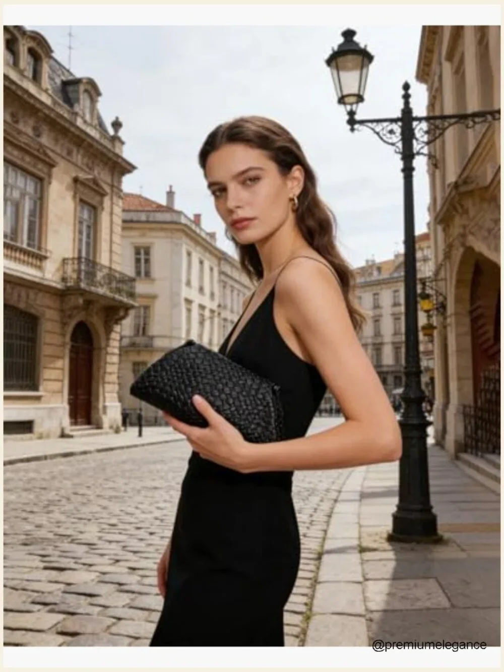 Woven Vegan Leather Evening Bag, Dumpling Clutch Purse, Crossbody Shoulder